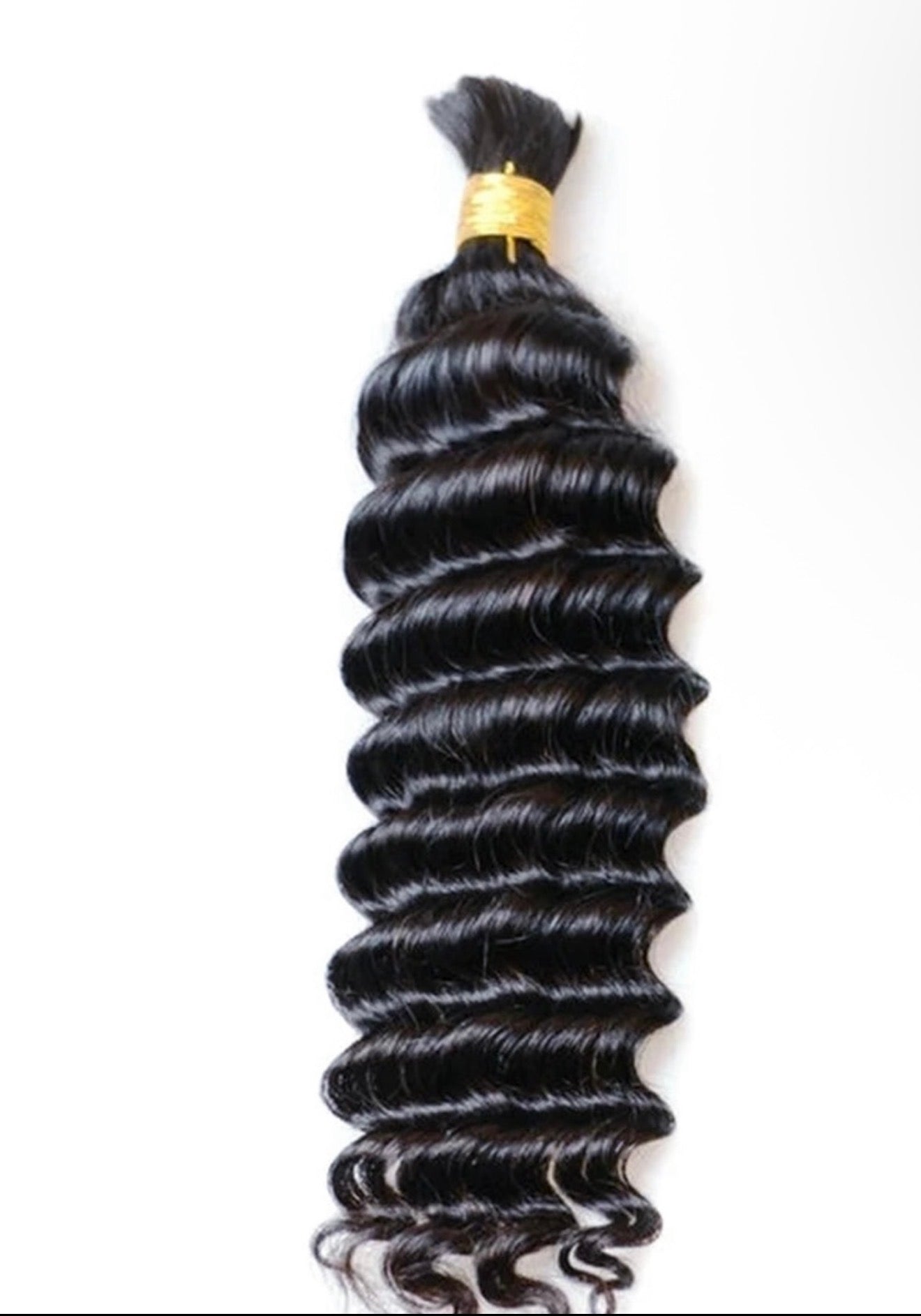 Deep Wave Bulk Human Hair For Braiding Natural Black
